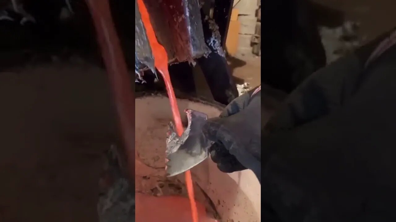 Burning through a metal razor