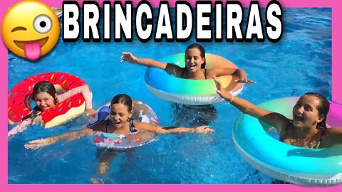 BRINCADEIRAS NA PISCINA | 3 IRMÃS DEMAIS