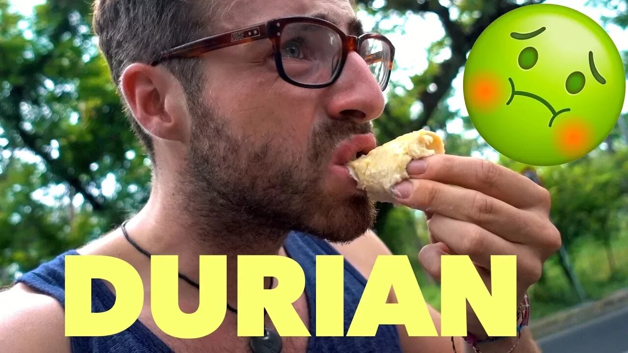 TRYING DURIAN FOR THE FIRST TIME 🤢 AMAZING CAVE IN INDONESIA