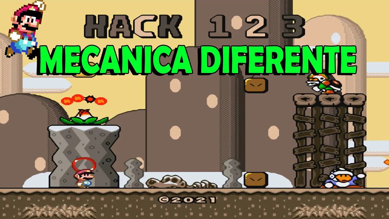 A Mecânica Diferente do Super Mario World HACK 1 2 3