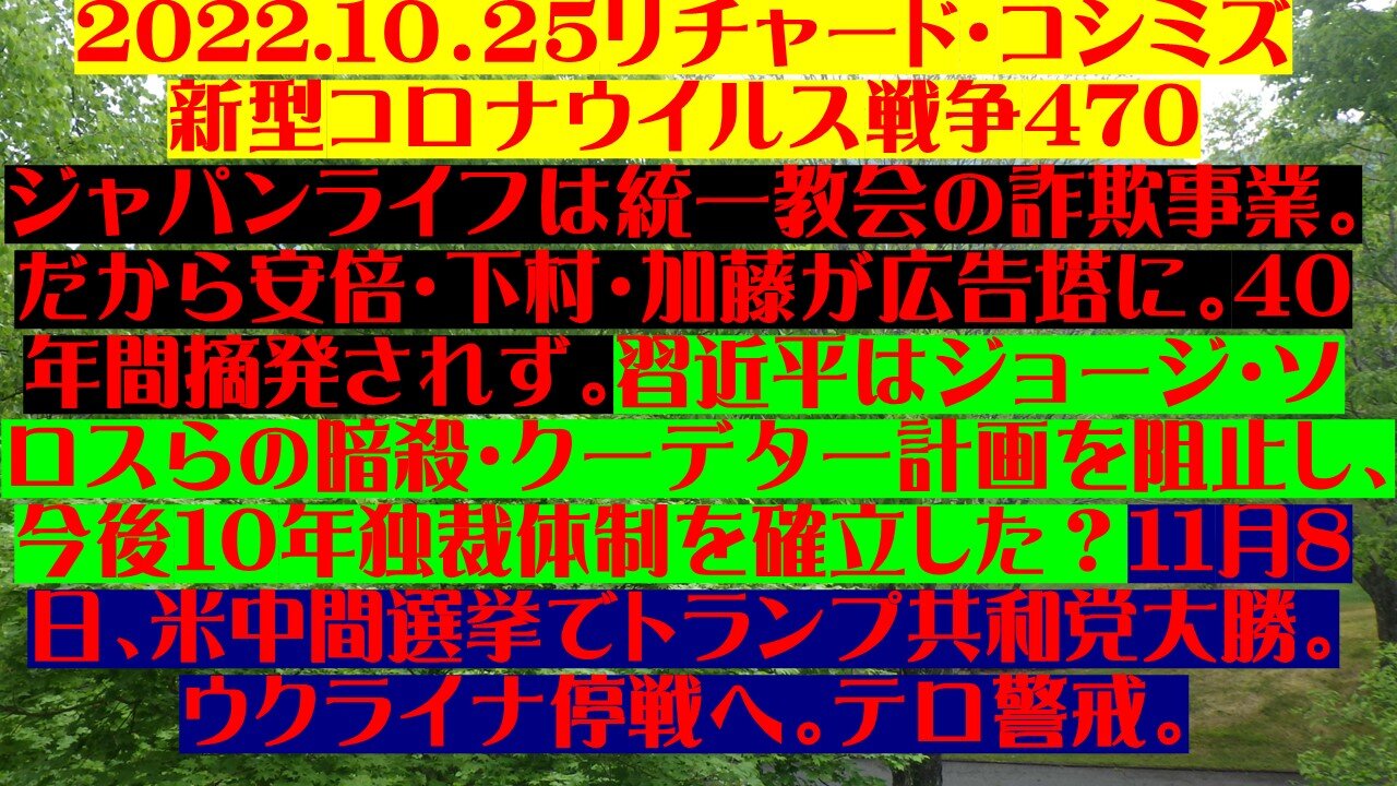 2022.１０．２5リチャード・コシミズ 新型コロナウイルス戦争470