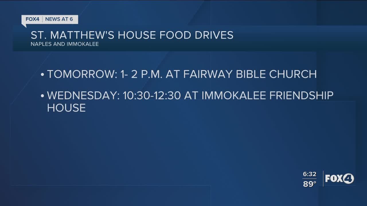 St. Matthew's House food drives