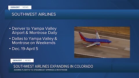 Southwest Airlines adding flights to 2 Colorado cities