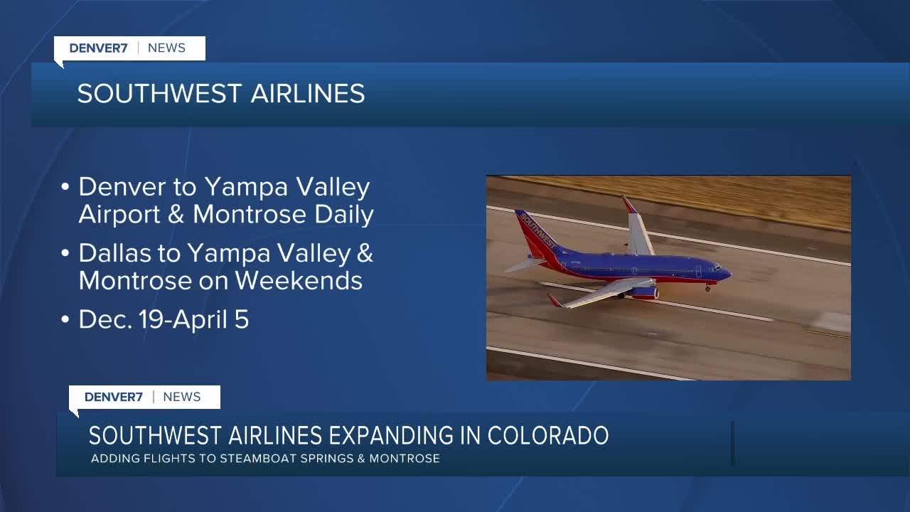 Southwest Airlines adding flights to 2 Colorado cities