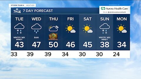 First accumulating snow coming Tuesday