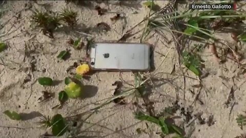 Man finds iPhone after it falls from plane