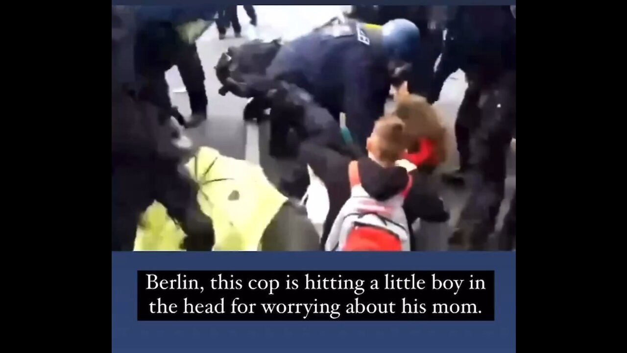 German Nazi Police hitting a kid!