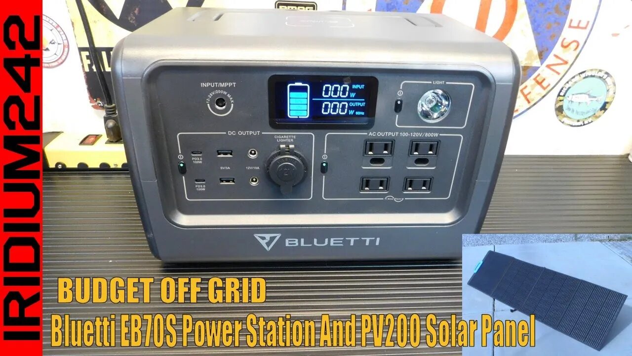 Off Grid Power: Bluetti EB70S Power Station And PV200 Solar Panel