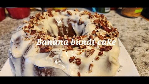 Banana bundt cake #bundtcake #bananarecipe #banana