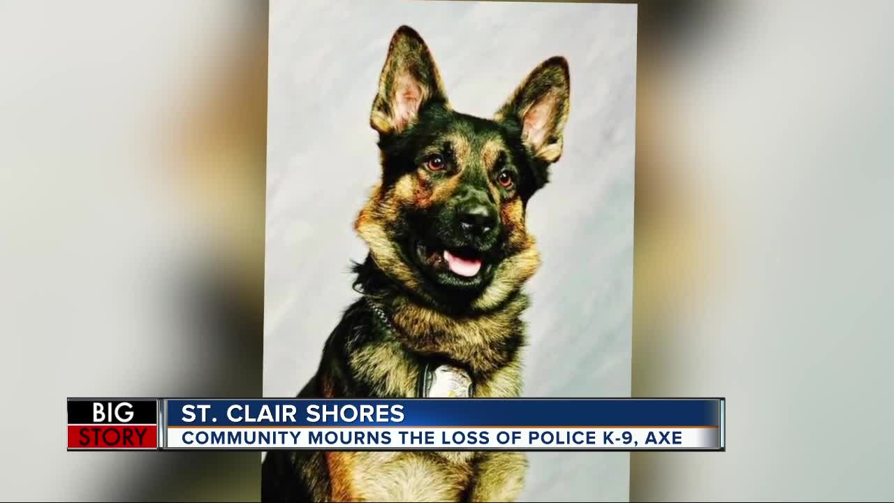 St. Clair Shores K-9 officer Axe gave his life to try to save lives