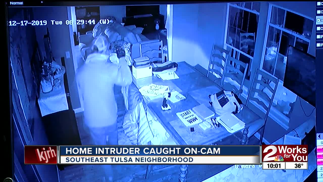 tulsa home intruder caught on-cam