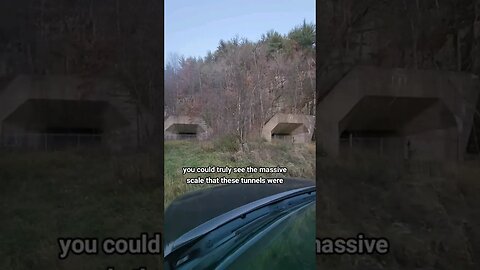 abandoned WW2 tunnels going into the mountains