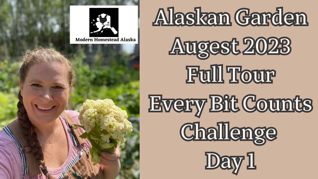 #everybitcountschallenge Day 1 and a full Alaskan Garden tour August 2023 #alaska #gardening