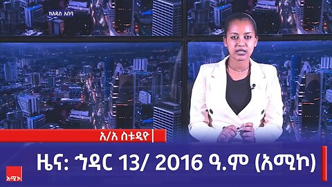 አዲስ አበባ ስቱዲዮ ዜና: ኅዳር 13/ 2016 ዓ.ም (አሚኮ)