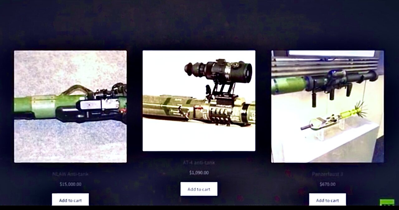 Vapen som skickas till Ukraina säljs på darknet