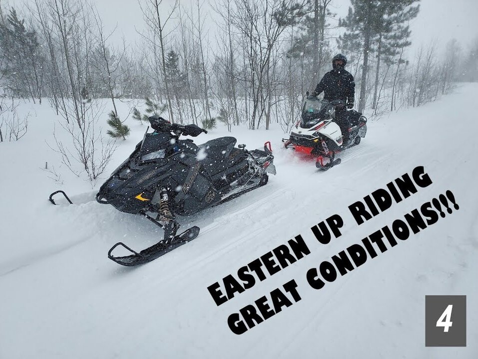 Snowmobiling Eastern UP Michigan - Great conditions!