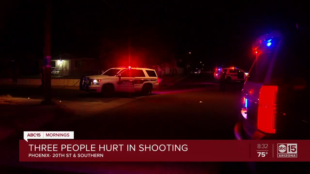 Three shot in south Phoenix