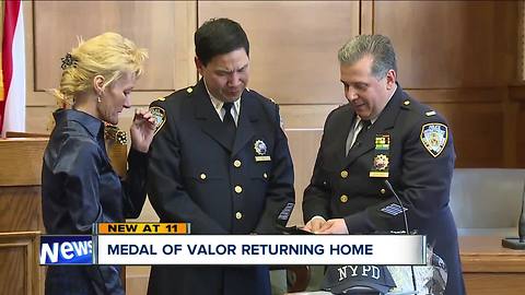 Medal of Valor returning home