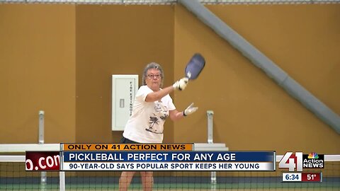 90-year-old plays pickleball for more than just fun