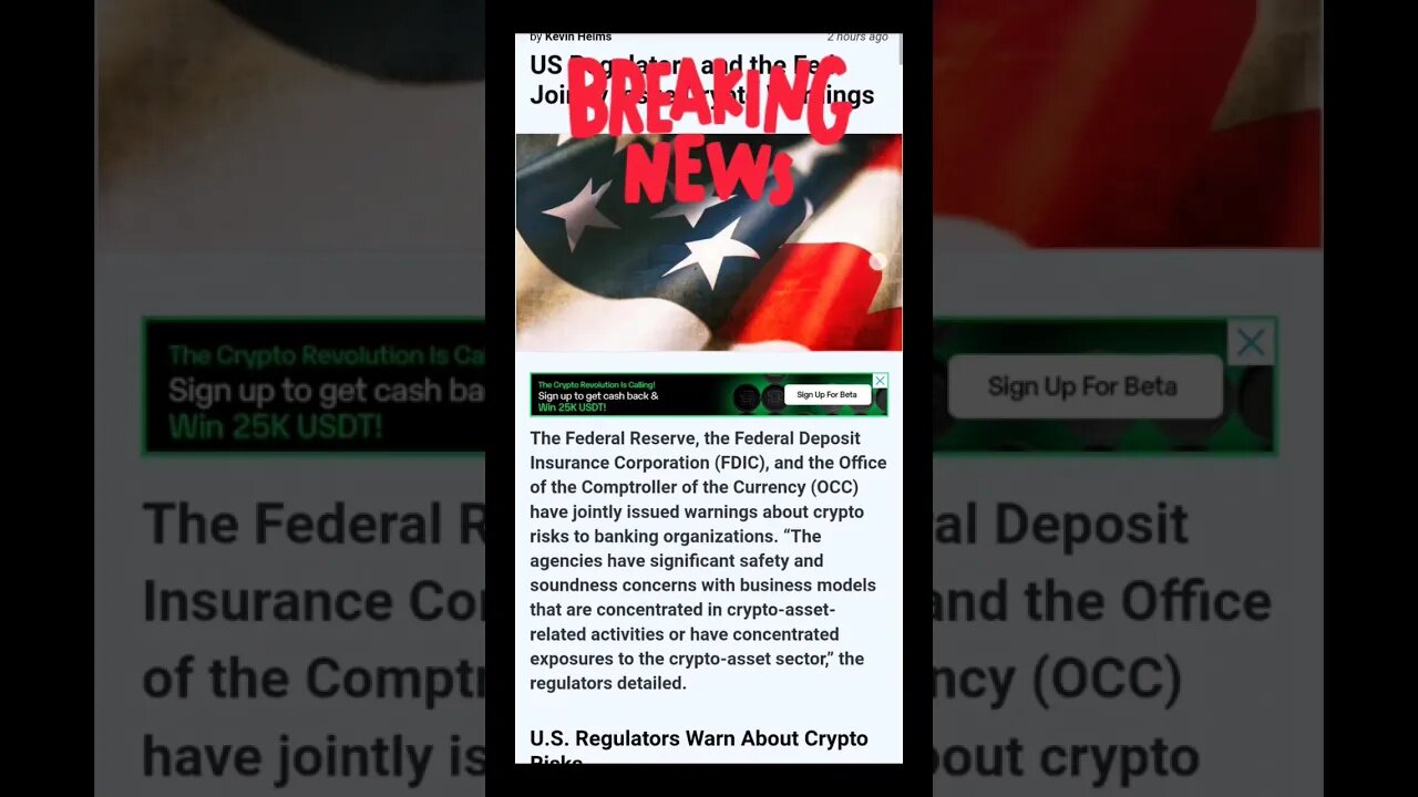 US Regulators and the Fed Jointly Issue Crypto Warnings | Crypto Mash |