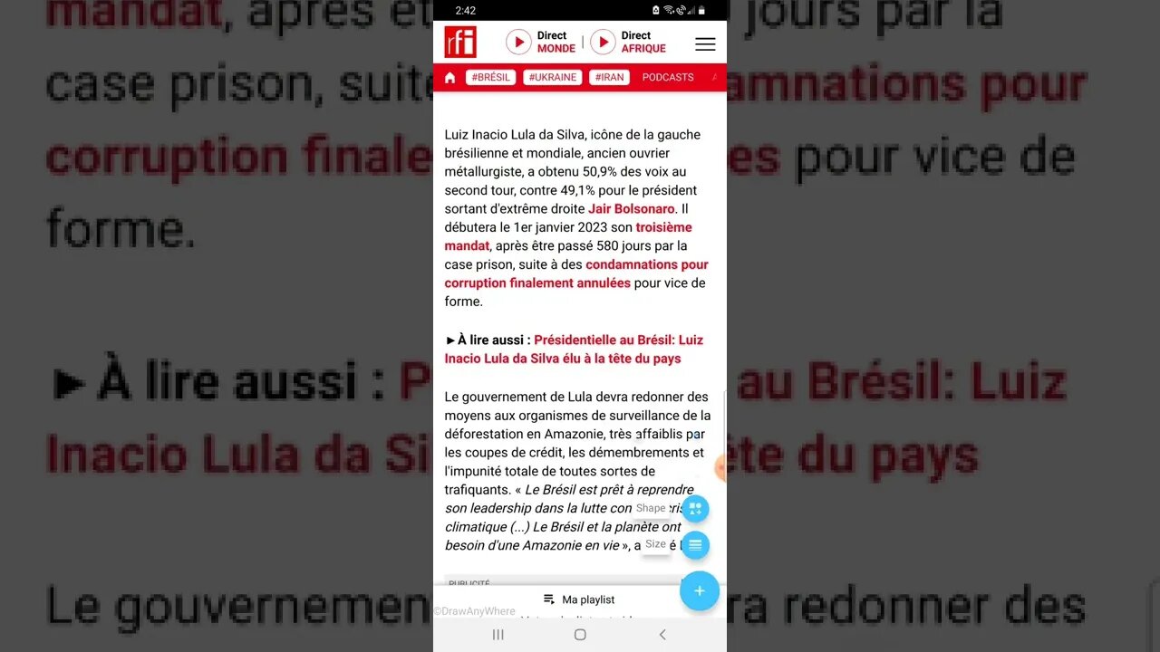 Victoire de Lula au Brésil: un espoir pour l'Amazonie et le climat法语
