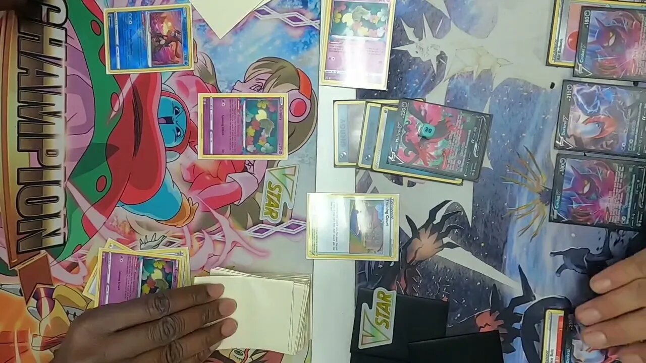 Giratina VStar/Leafeon VStar vs Darkrai VStar at @pocketsloths7162 | Pokemon TCG