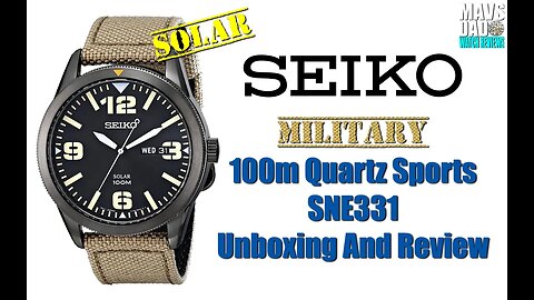 Great Value! | Seiko 100m Solar Quartz Sports SNE331 Unbox & Review