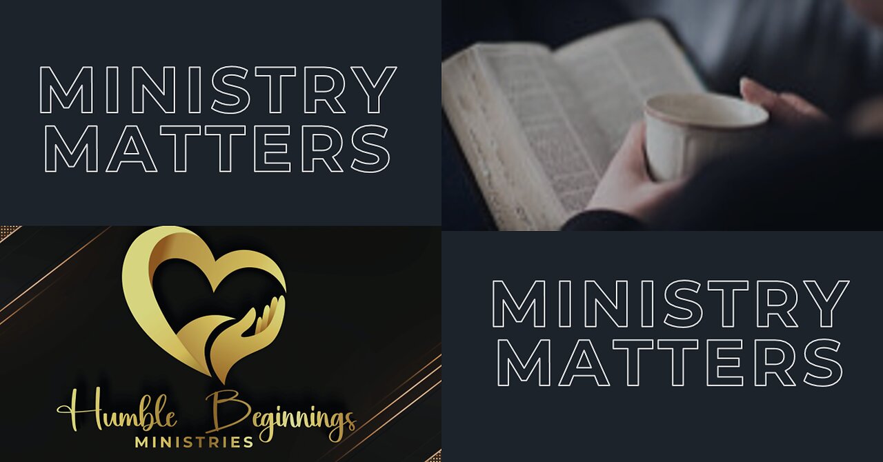 "Ministry Matters: The Church's Respnsibility to Train/Mentor Leaders" |Pastor Steven Woods