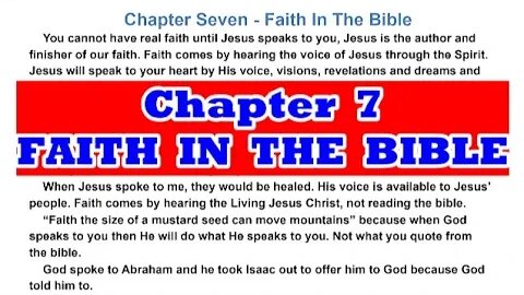 Chapter 7 Faith In The Bible