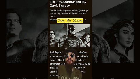 Zack Snyder Announces SnyderCon! ALL Snyder DC Movies To Be Shown! #dcuniverse