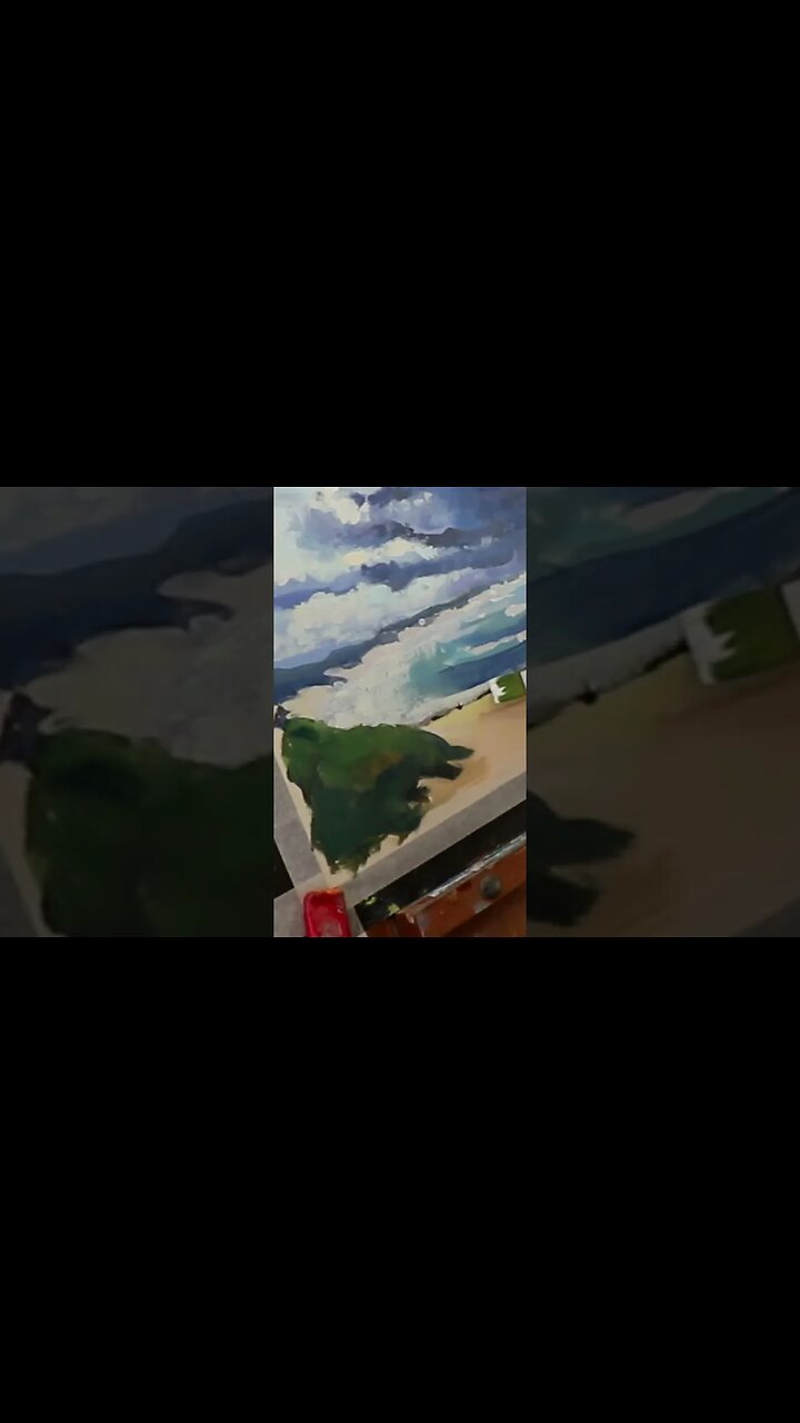 How to Paint a Stormy Sky and Beach Scene in Acrylics (Step-by-Step ...