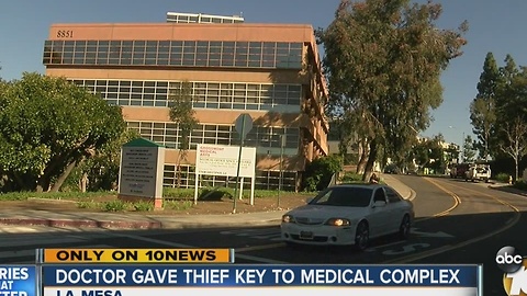 Warrant: La Mesa doctor gave thief key to medical complex
