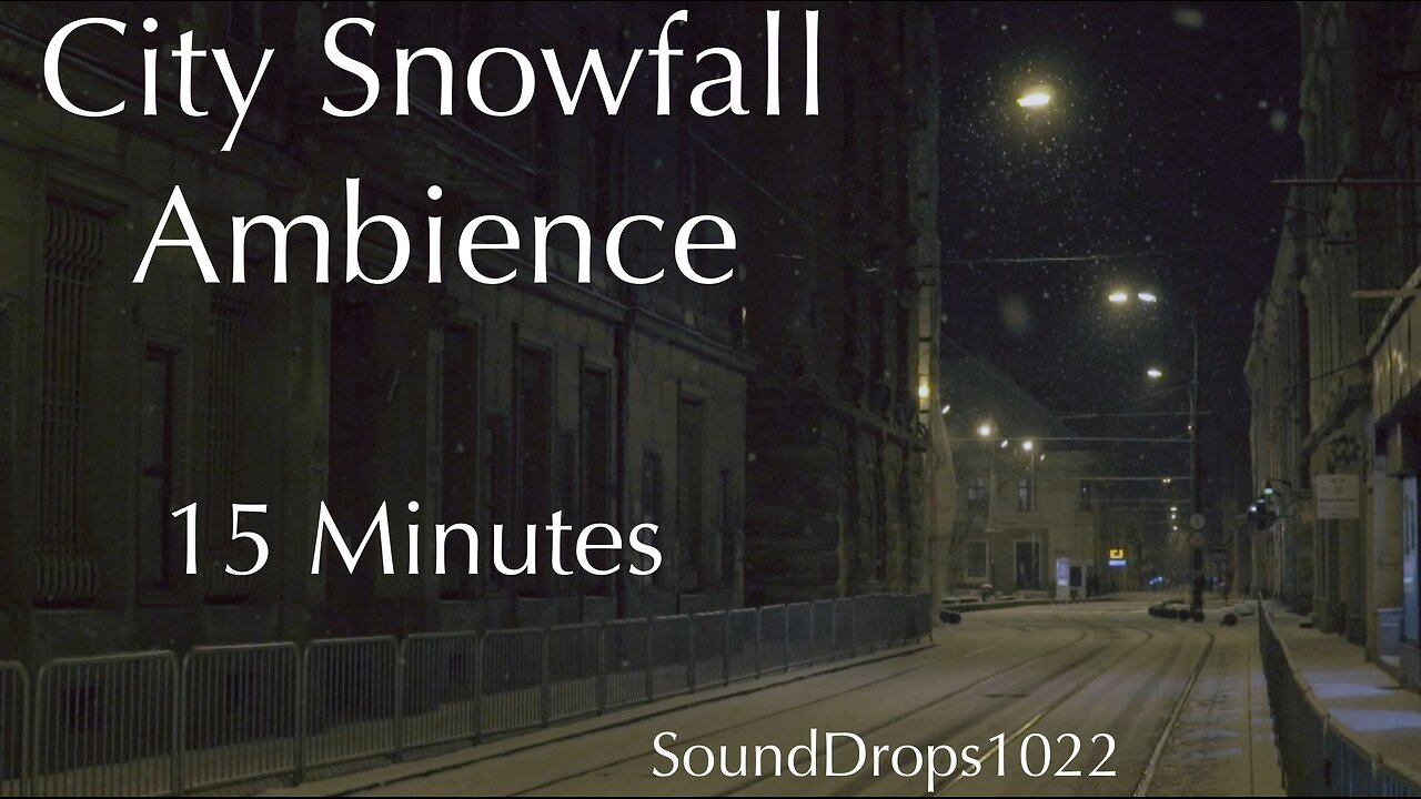 15 Minutes of Snowy Cityscape - Downtown Serenity