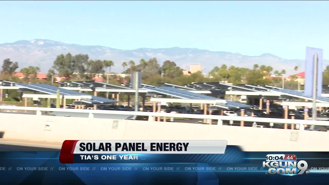 Impact of Tucson International Airport's solar panels, one year update