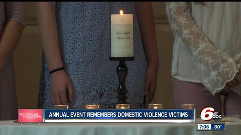 Domestic violence victims speak out at Indianapolis awareness event