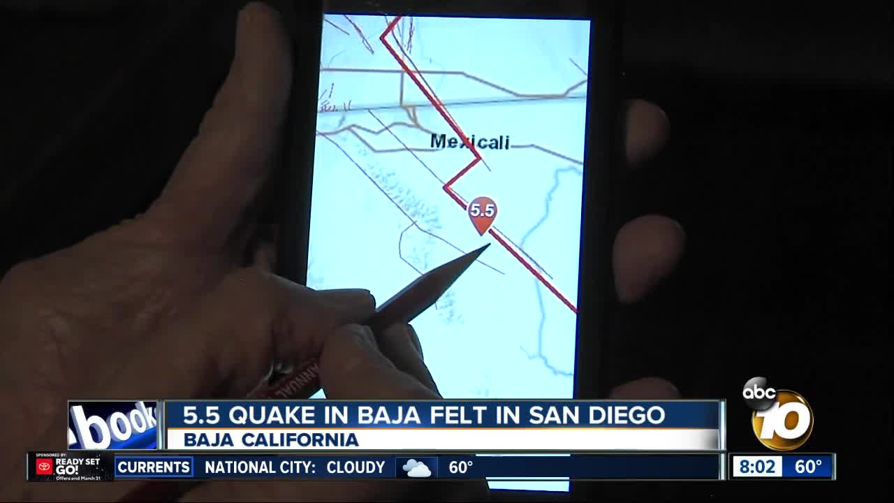 5.5 Baja earthquake felt in San Diego