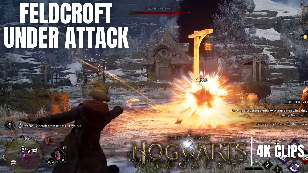 Ranrok's Loyalists Attack Feldcroft | Hogwarts Legacy 4K Clips