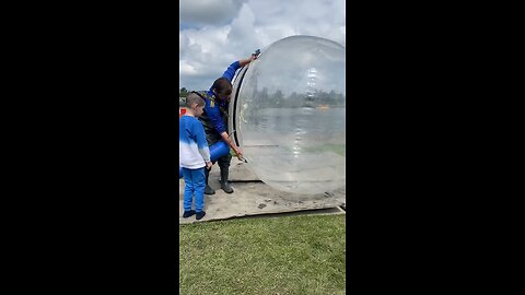 Zorbing (new) Getting a zorbing ball