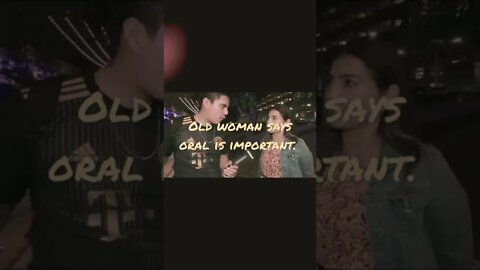 Old woman says Oral is important. lol