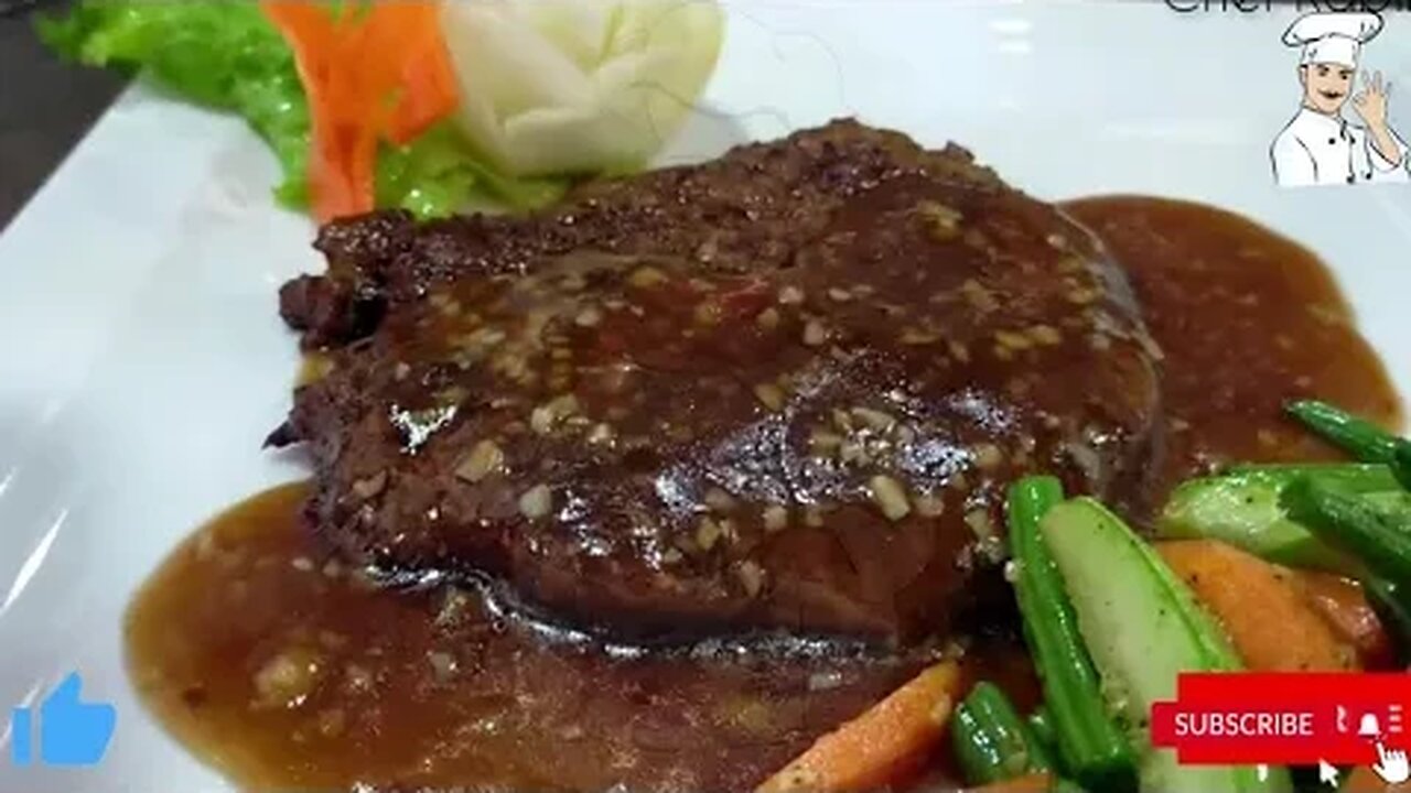 Beef steak recipe || garlic butter sauce #recipes #food #beef