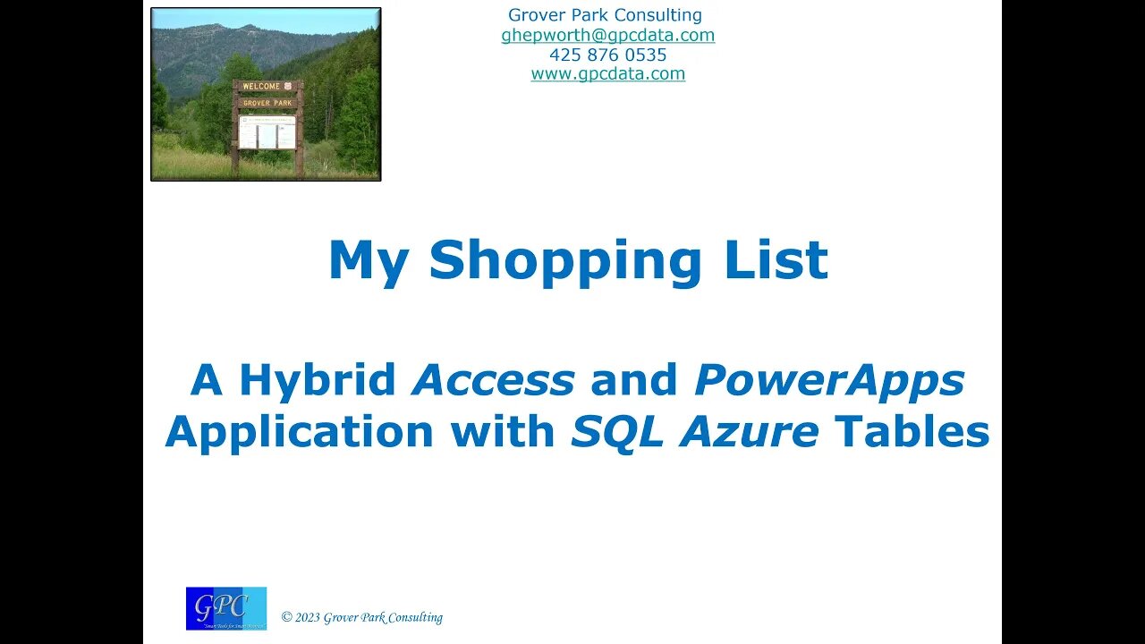 My Hybrid Shopping List -- Intro to Hybrid Access/PowerApps Application concepts