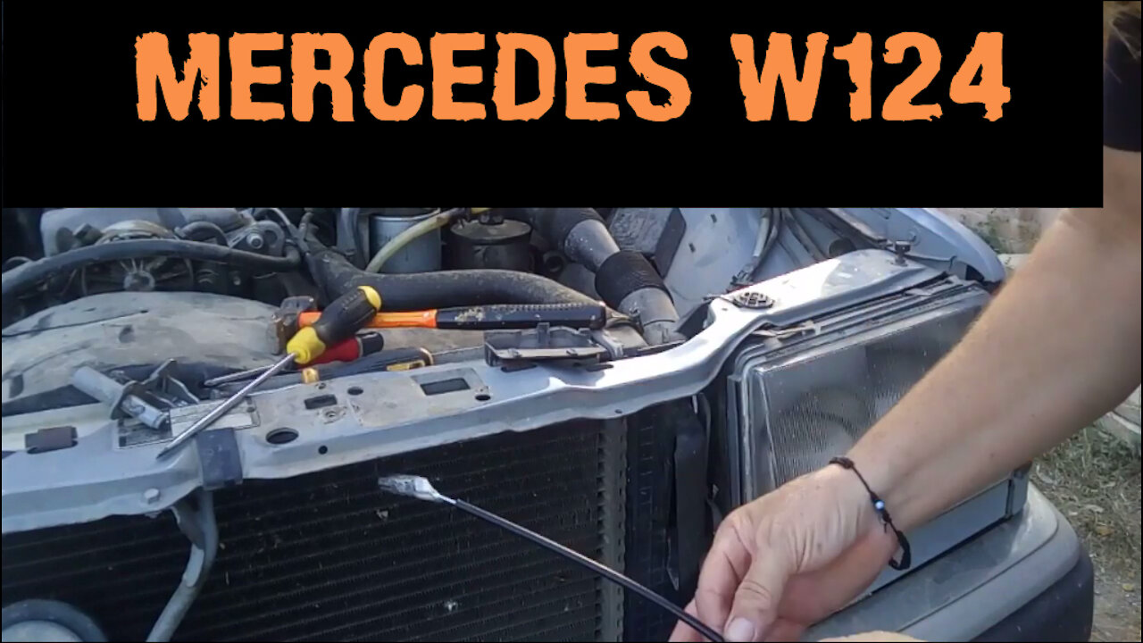 Mercedes W124 - Cambiar el cable de apertura del capó tutorial