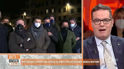 Klaus Davi a Dritto e Rovescio: “la crisi della ristorazione è colpa dei …”