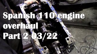 Spanish 110 original engine overhaul Part 2 Removing pistons, crank and core plugs