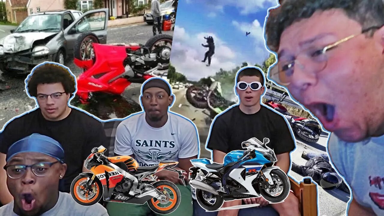 BICYCLE BOYS REACT TO HECTIC MOTORCYCLE CRASHES