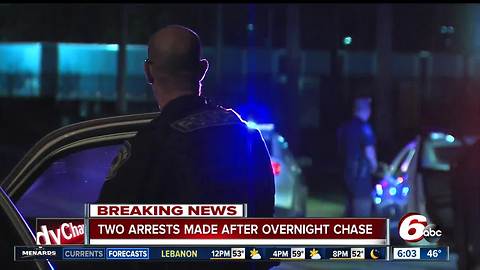 Two caught after chase on Indy's northwest side