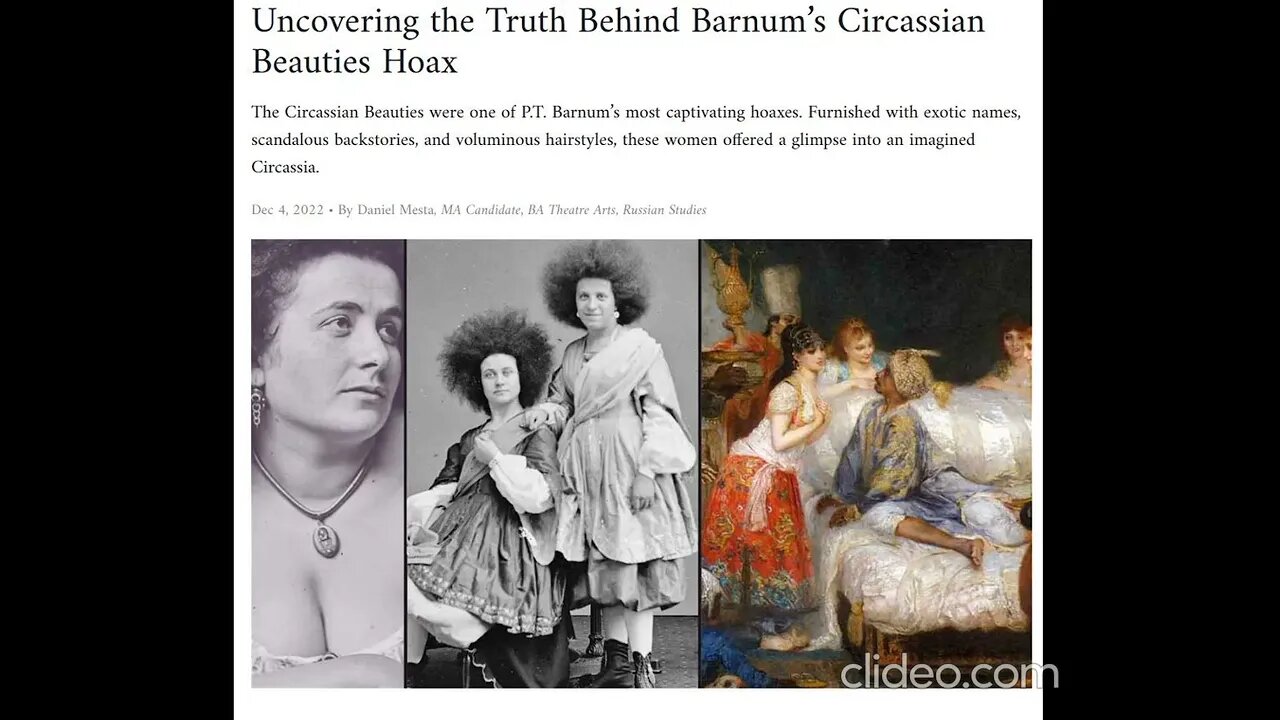 Barnum's Circassian Beauties Hoax #barnum #circassian #beauties