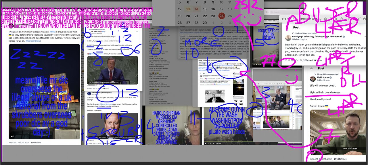 video 73 COLUDER CODER LIAR cameron LIAR ZELENSKY ABUSER SUNAK & skrubbers have a skrubb