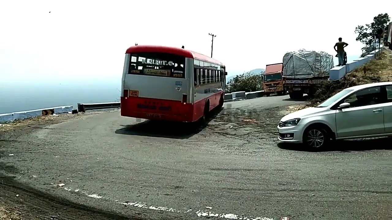 KSRTC Bus Turning Over Speed On Dhimbam Hairpin Bend Hills Road #ReLoad #hillsrider #hillsride