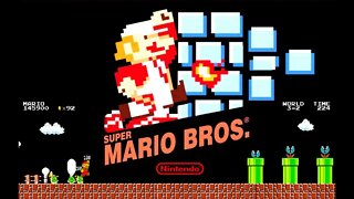 Super Mario Bros Title Screen.